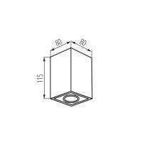 Přisazené svítidlo GORD XS DLP-50-B KANLUX 25476