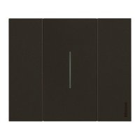 LIVING NOW S NETATMO KRYTKA STMÍVAČE BEZ N VODIČE 2 MODULY ČERNÁ BTICINO KG33M2