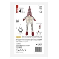 LED vánoční skřítek sedící, 27 cm, 3x AA, vnitřní, teplá bílá EMOS DCFW03