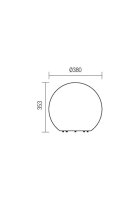 Venkovní svítidlo BALOO CD 38CM E27 1X23W IP65 OPAL REDO 9965
