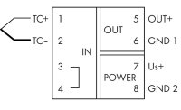 Měřicí transformátor teploty pro termočlánky, 24 V DC světle šedá WAGO 857-810