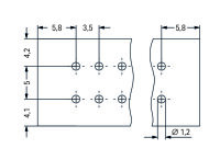 Konektor s pájecími piny THT 2řadý pájecí kontakt 0,8x0,8 mm rovné černá 4pól.