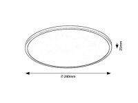 EZIO LED 15W IP20 matná černá 3000K 1200lm RABALUX 71155