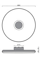 Přisazené LED svítidlo s plastovým stínidlem OSMONT ZETA 2 PF 38W IP40 4K zlato