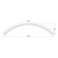 XFREE S CURVED 1000mm 90dgr SURF./SUSP.