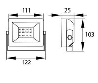 Reflektor LOFOT LED SMD 10W 4000K 850lm IP65 černá BEMKO 105952
