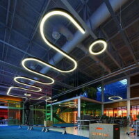 LED Svítidlo Serpent Y, dolů, mléčný, 4000K, 16W, stříbrná ALUMIA FPSE111-0140EB