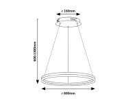 Isaure černá LED 45W IP20 3000lm