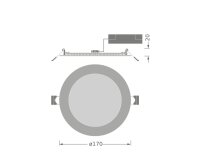 DOWNLIGHT SLIM ROUND 170 E 12W 830 WT LEDVANCE 4099854492006