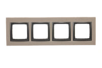 Rámeček 4 -násobný Simon 54 Nature, IP20/IP44,, beton světlý/antracit DRN4/93