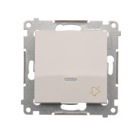 Ovládač zapínací ZVONEK, s orientačním LED, řazení 1/0 So,10AX, 250V bílá