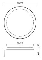 Přisazené svítidlo ELSA 2 IP 9W IP65 3K NZ3h SKLO OPAL bílá OSMONT ELS59955
