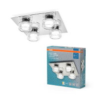 Orbis Flame Ceiling 4X5.5W Click CCT IP44 Chrome OSRAM 4099854447969
