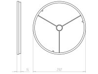 Přední prstevec KompaX 1, průměr 190 mm, do betonu KAISER 1293-83