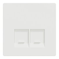 Centrální deska, Merten System D, RJ45, nordic white, termoplast MTN4572-6037