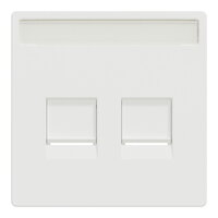 Centrální deska, Merten System D, s popisovým polem, nordic white, termoplast
