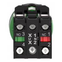 Ovládač stiskací prosvětlený zapuštěný LED 230vAC 1Z 1V spec. popis ŠE