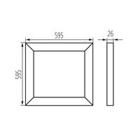 Rámeček LED široký AVAR W U 6060 32W-CCT KANLUX 46070