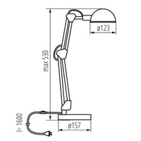 Kancelářská stolní lampa PIXA KT-40-BE KANLUX 90419