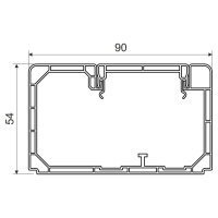 Parapetní kanál PK 90x55 D, bílý, bezhalogenový, 2 m, karton