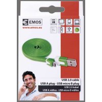 Kabel USB 2.0 A/M-MICRO B/M 1M zelený Emos SM7001G