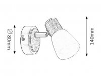 Gavin E14 40W IP20 saténový chrom RABALUX 6486