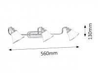 Grando E14 R50 3x 40W IP20 bronz RABALUX 6547