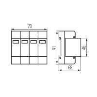 Přepěťová ochrana KSD-T2 275/160 3P+N 23133 Kanlux