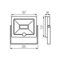 Reflektor LED s čidlem MILEDO GRUN LED N-20-B-SE 31067 Kanlux starý kód 30325