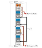 Znásobení potenciálu 8x 0 V světle šedá WAGO 750-604