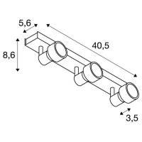 PURI III spot matná bílá 230V GU10 3x50W SLV 147381