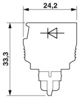 P-CO 1N4007/R-L Zástrčka pro instalaci elektronického prvku 3032457