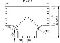 OBO RT 640 FT Odbočný díl T vodorovný kruhové provedení 60x400 Ocel žár.zinek