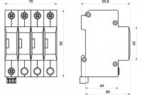 Svodič rázového přepětí HSA-150/3+1 S SPD typ 2+3 HAKEL 24543