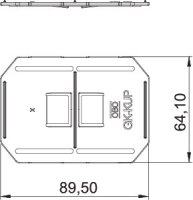 OBO GK-KUP Spojka VPE = 2 ks 64x90mm světle šedá