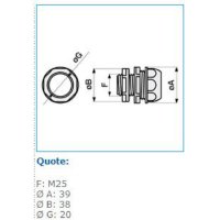 RAMG-020 průchodka pro GSIG, IP 64, d 20 mm, závit M1,5 INSET 11034