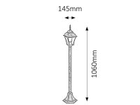 Toscana E27 1x 60W IP43 antická stříbrná RABALUX 8400