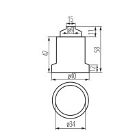 Keramická objímka HLDR-E27D(CP800D-E27) KANLUX 02162