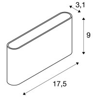 OVAL 14 WL nástěnné přisazené svítidlo 2700/3000K, 6 W, černá SLV 1007142