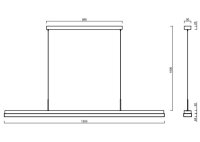 Závěsné svítidlo MATAR LE3 26W IP40 3K ON/OFF PC černá OSMONT MAT60070