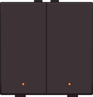 NHC 2násobný ovladač s LED + snímač teploty DARK BROWN COATED NIKO 124-52202