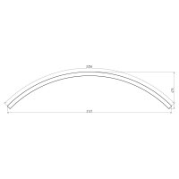 XFREE M CURVED DALI 1500mm 90dgr SUSP. L