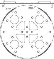 Podložka plast D 370mm černá DEHN 102050