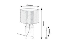 Stolní lampa LUXIN tónované sklo E14 1x MAX 40W IP20 RABALUX 74047