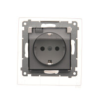 Zásuvka Schuko IP44 s clonkami a těsněním rámečku 16A, 250V~, bílá