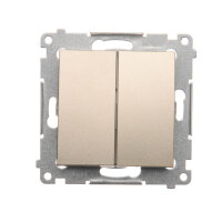 Spínač sériový IP44, 5, 10AX, 250V, zlatá matná, metalizované DW5B.01/44