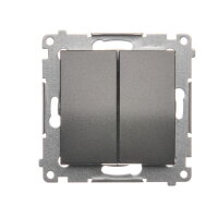 Spínač sériový, řazení 5, 10AX, 250V~ antracit mat, metalizované DW5.01/48