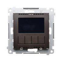 Termostat programovatelný, vč. čidla, hnědá, matná, metalizované DETD1A.01/46