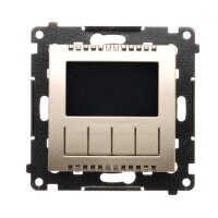 Termostat programovatelný, vč. čidla, zlato, matná, metalizované DETD1A.01/44