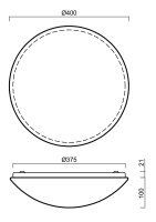 Přisazené svítidlo TITAN 2 34W IP54 4K NZ3h PMMA bílá OSMONT TIT66910